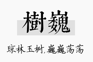 树巍名字的寓意及含义