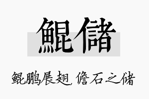 鲲储名字的寓意及含义