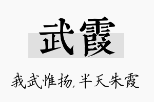 武霞名字的寓意及含义