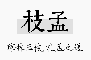 枝孟名字的寓意及含义