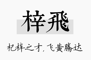 梓飞名字的寓意及含义