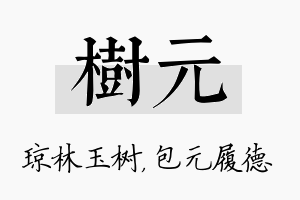 树元名字的寓意及含义