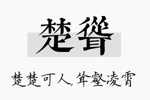 楚耸名字的寓意及含义