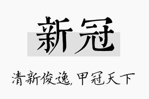 新冠名字的寓意及含义