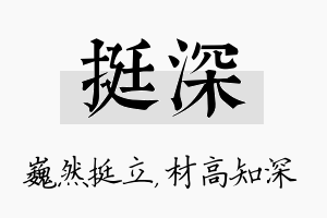 挺深名字的寓意及含义