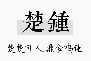 楚锺名字的寓意及含义