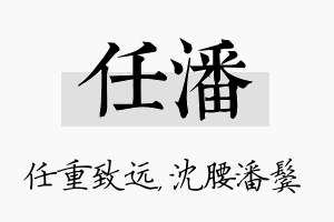 任潘名字的寓意及含义