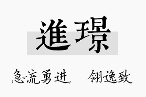 进璟名字的寓意及含义