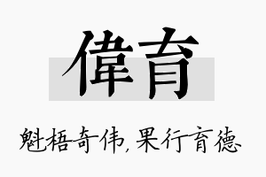 伟育名字的寓意及含义