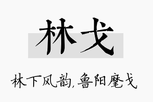 林戈名字的寓意及含义