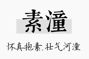 素潼名字的寓意及含义