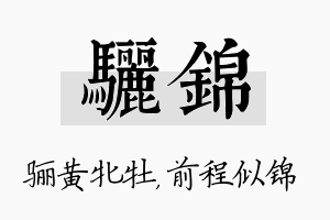 骊锦名字的寓意及含义