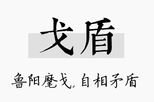 戈盾名字的寓意及含义