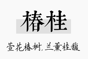 椿桂名字的寓意及含义