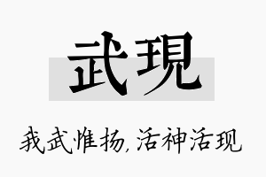 武现名字的寓意及含义