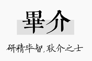 毕介名字的寓意及含义