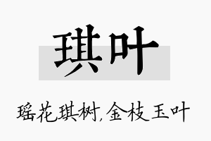 琪叶名字的寓意及含义