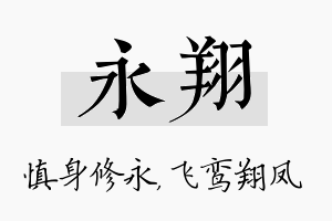 永翔名字的寓意及含义