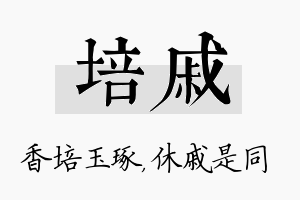 培戚名字的寓意及含义