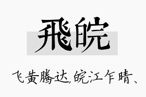 飞皖名字的寓意及含义