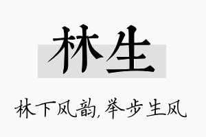 林生名字的寓意及含义