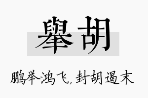 举胡名字的寓意及含义