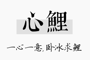 心鲤名字的寓意及含义