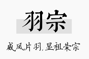 羽宗名字的寓意及含义