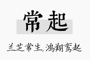 常起名字的寓意及含义