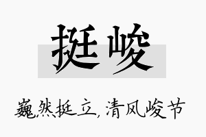 挺峻名字的寓意及含义