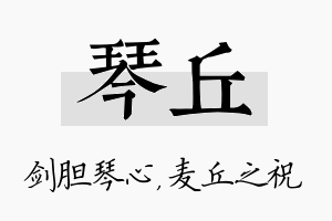 琴丘名字的寓意及含义