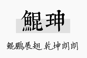 鲲珅名字的寓意及含义