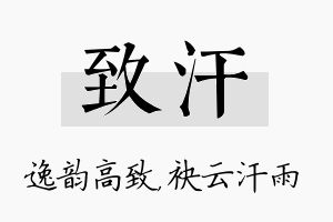 致汗名字的寓意及含义