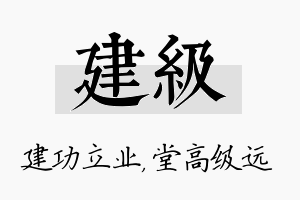 建级名字的寓意及含义