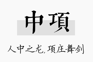 中项名字的寓意及含义