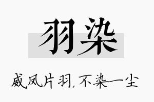 羽染名字的寓意及含义