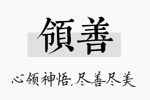 领善名字的寓意及含义