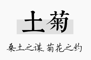 土菊名字的寓意及含义