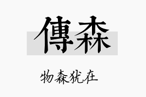 傳森名字的寓意及含义