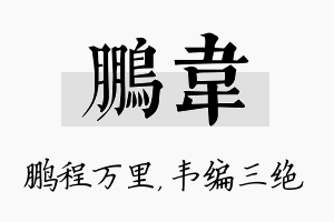 鹏韦名字的寓意及含义