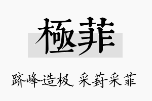 极菲名字的寓意及含义