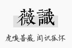 薇识名字的寓意及含义