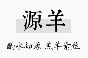 源羊名字的寓意及含义