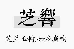 芝响名字的寓意及含义