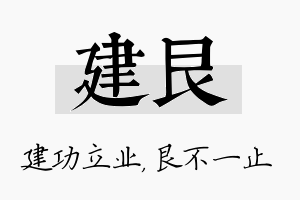 建艮名字的寓意及含义