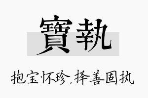 宝执名字的寓意及含义