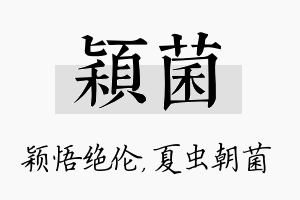 颖菌名字的寓意及含义