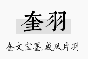 奎羽名字的寓意及含义