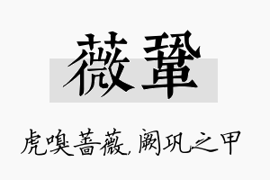 薇巩名字的寓意及含义