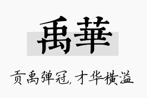 禹华名字的寓意及含义